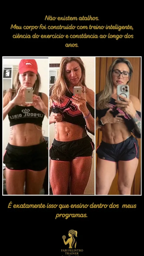 Antes e depois - Transformação da Fabi Felintro